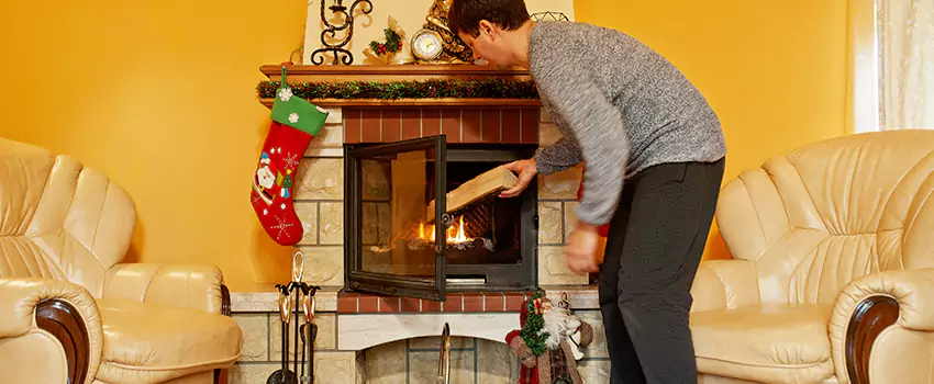 Rusted Metal Fireplace Restoration in Benton, Arkansas